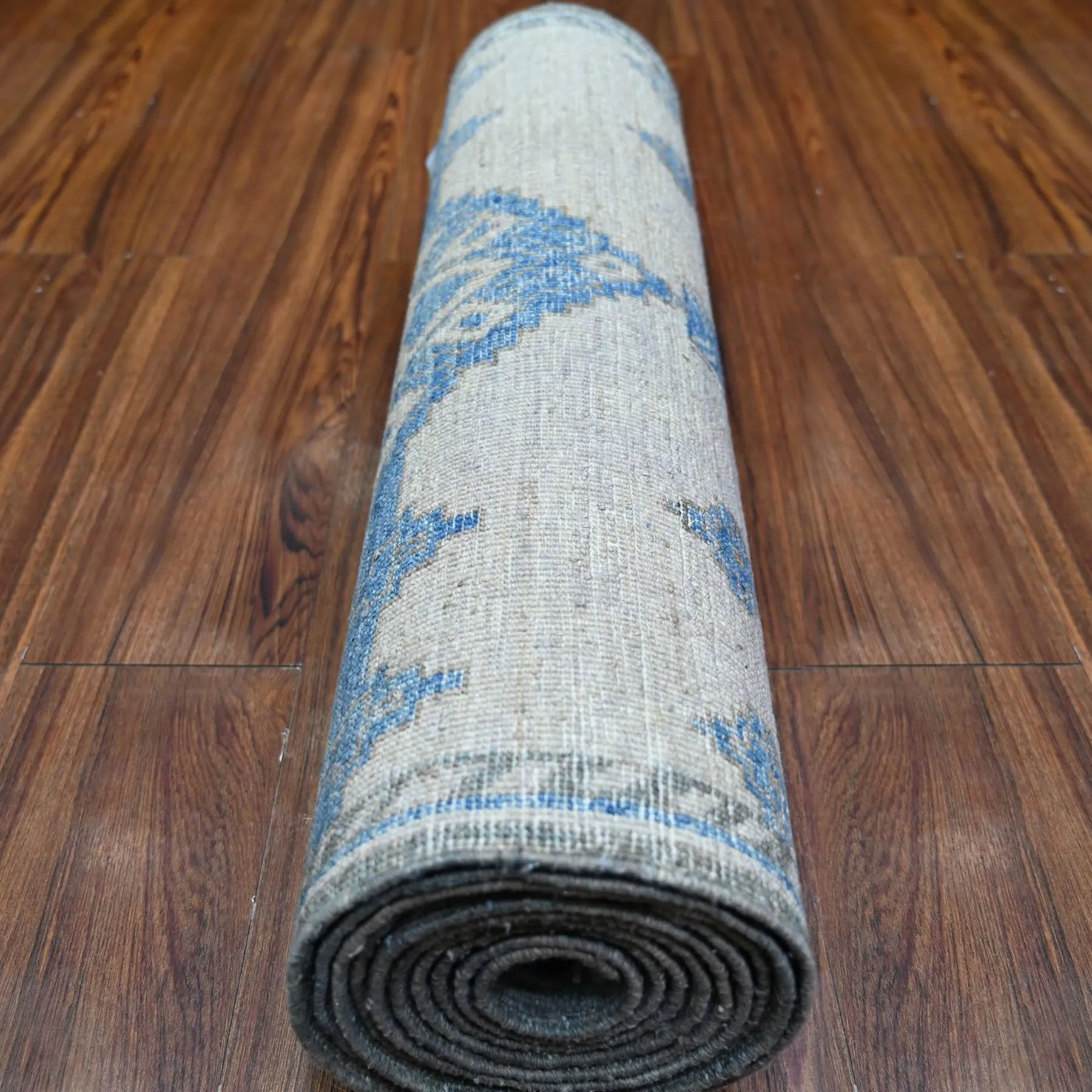 Hand-Knotted Peshawar Chobi Handmade Wool Southwestern Design Rug (Size 2.6 X 11.6) Cwral-9894