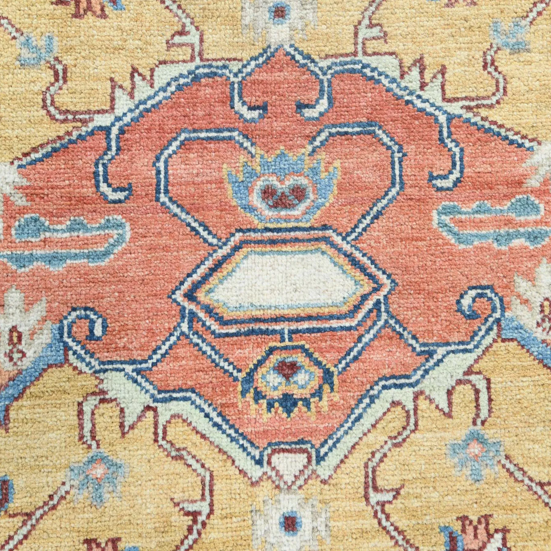 Hand-Knotted Peshawar Chobi Heriz Design Handmade Wool Rug (Size 7.11 X 10.3) Cwral-9366