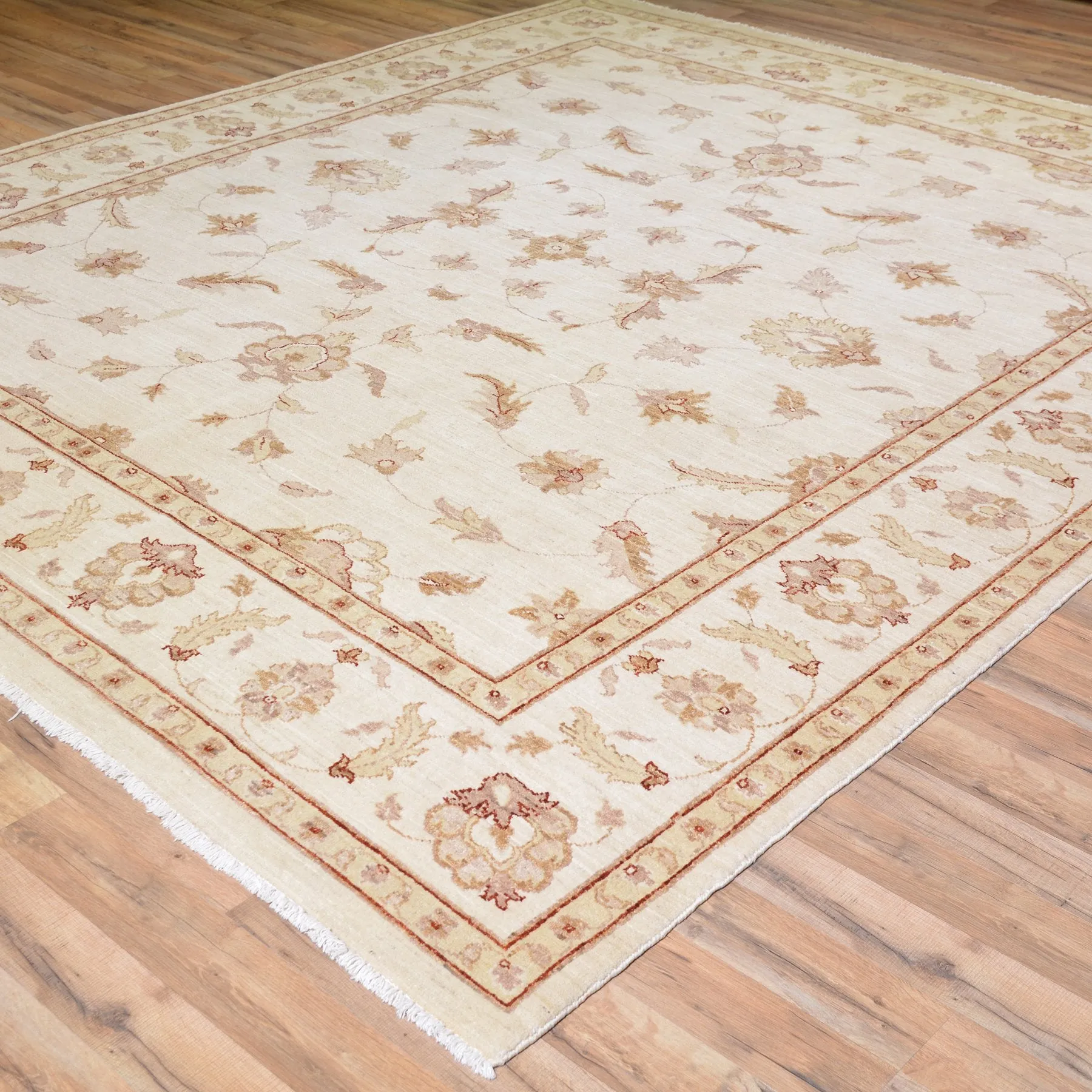 Hand-Knotted Peshawar Chobi Oushak Design Wool Rug (Size 8.0 X 9.8) Brral-2586