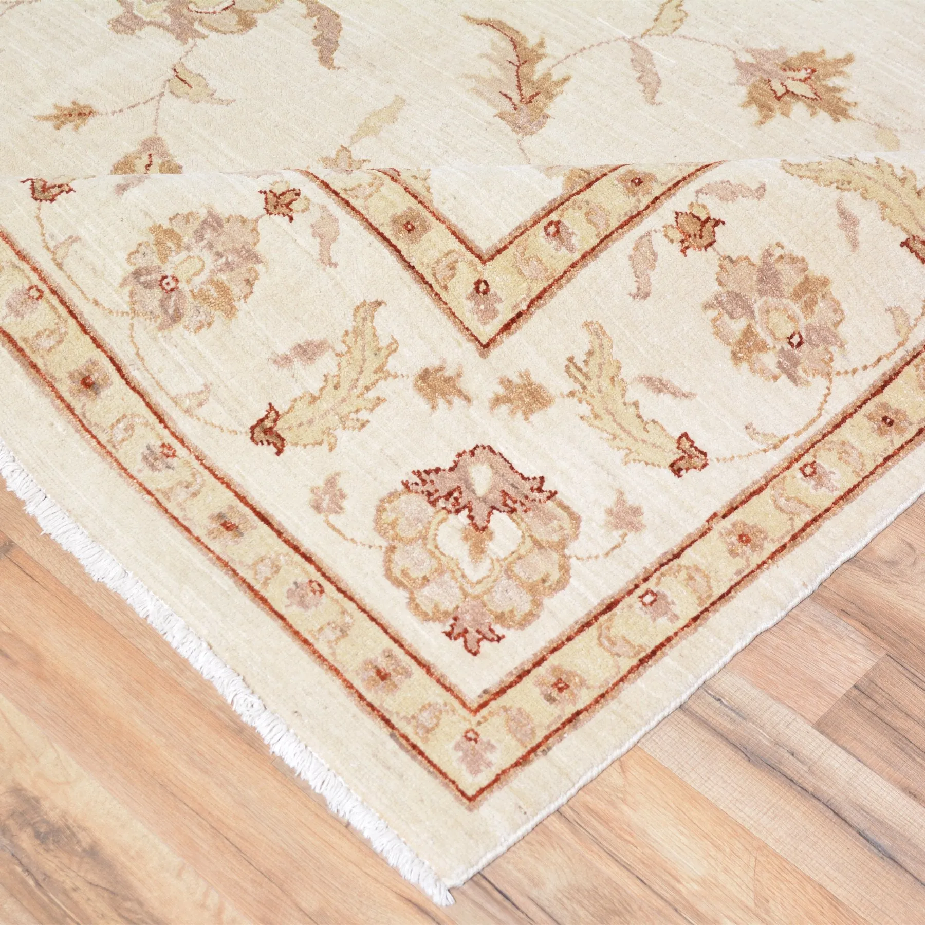 Hand-Knotted Peshawar Chobi Oushak Design Wool Rug (Size 8.0 X 9.8) Brral-2586