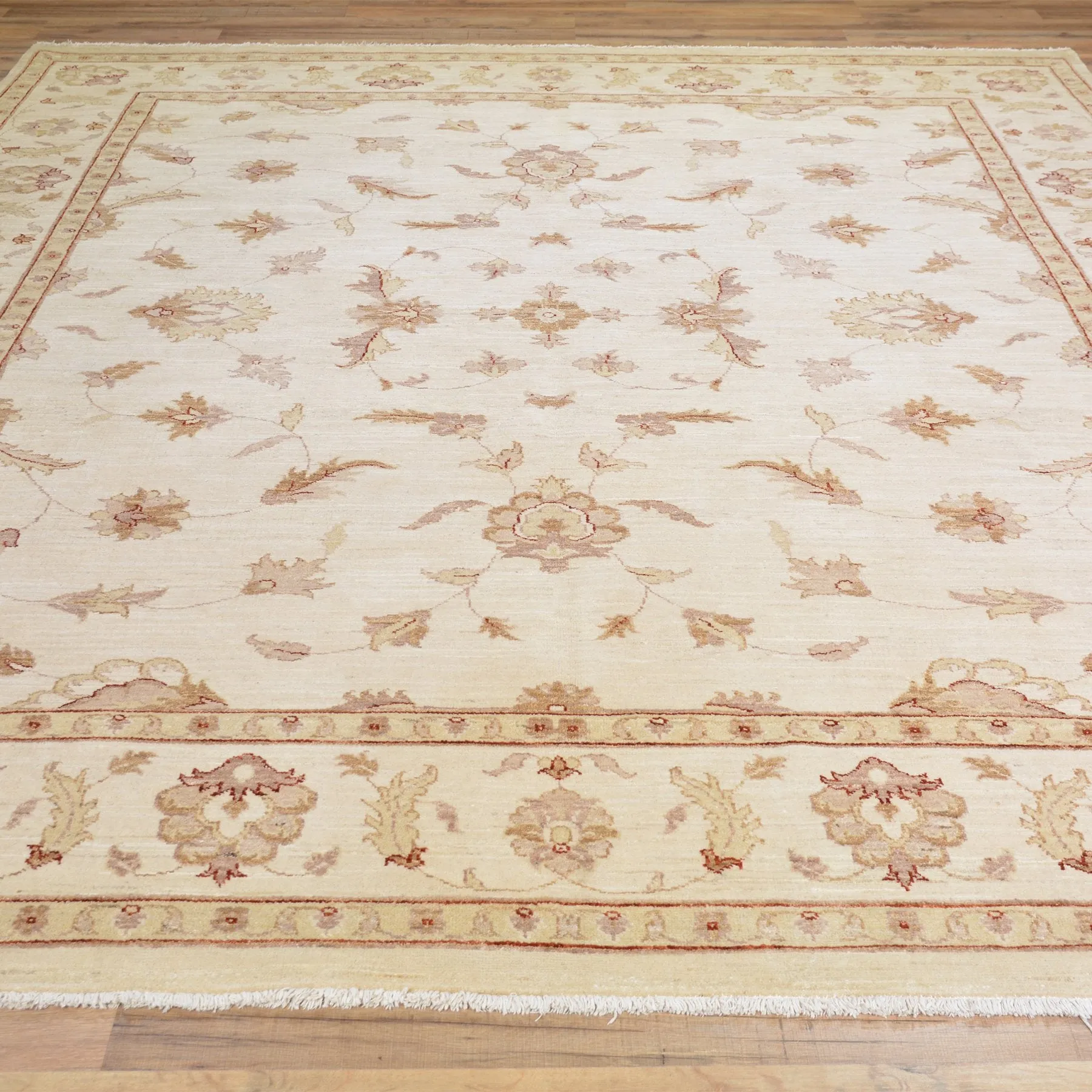 Hand-Knotted Peshawar Chobi Oushak Design Wool Rug (Size 8.0 X 9.8) Brral-2586
