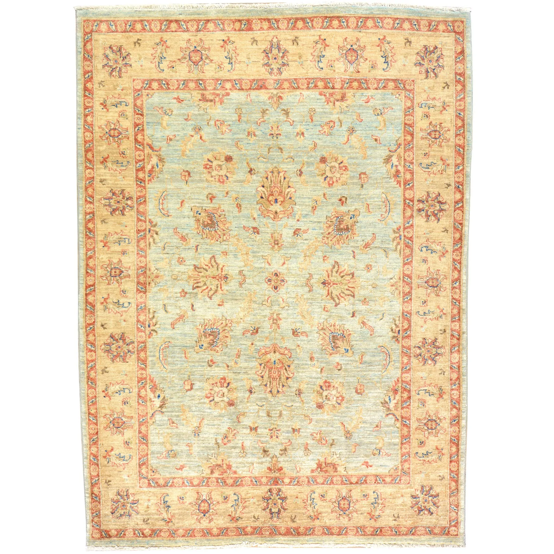 Hand-Knotted Peshawar Chobi Tribal Design Wool Rug (Size 4.8 X 6.7) Brral-750