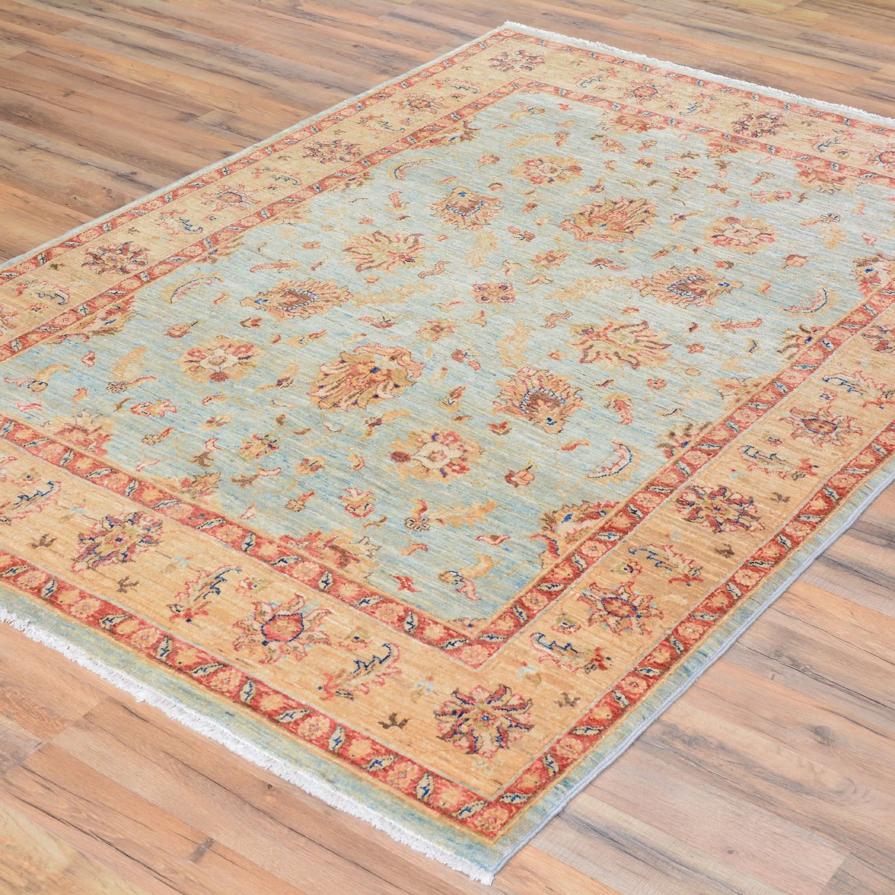 Hand-Knotted Peshawar Chobi Tribal Design Wool Rug (Size 4.8 X 6.7) Brral-750