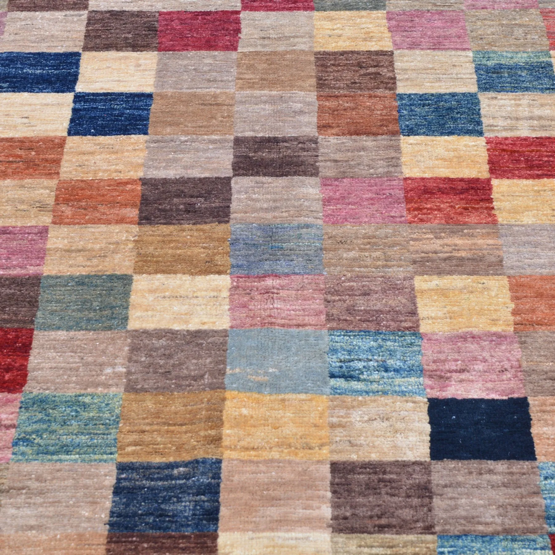 Hand-Knotted Peshawar Gabbeh Design Wool Rug (Size 8.1 X 9.4) Brral-1092