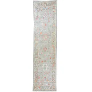 Hand-Knotted Peshawar Oushak Design Handmade Wool Rug (Size 2.6 X 9.9) Cwral-7407