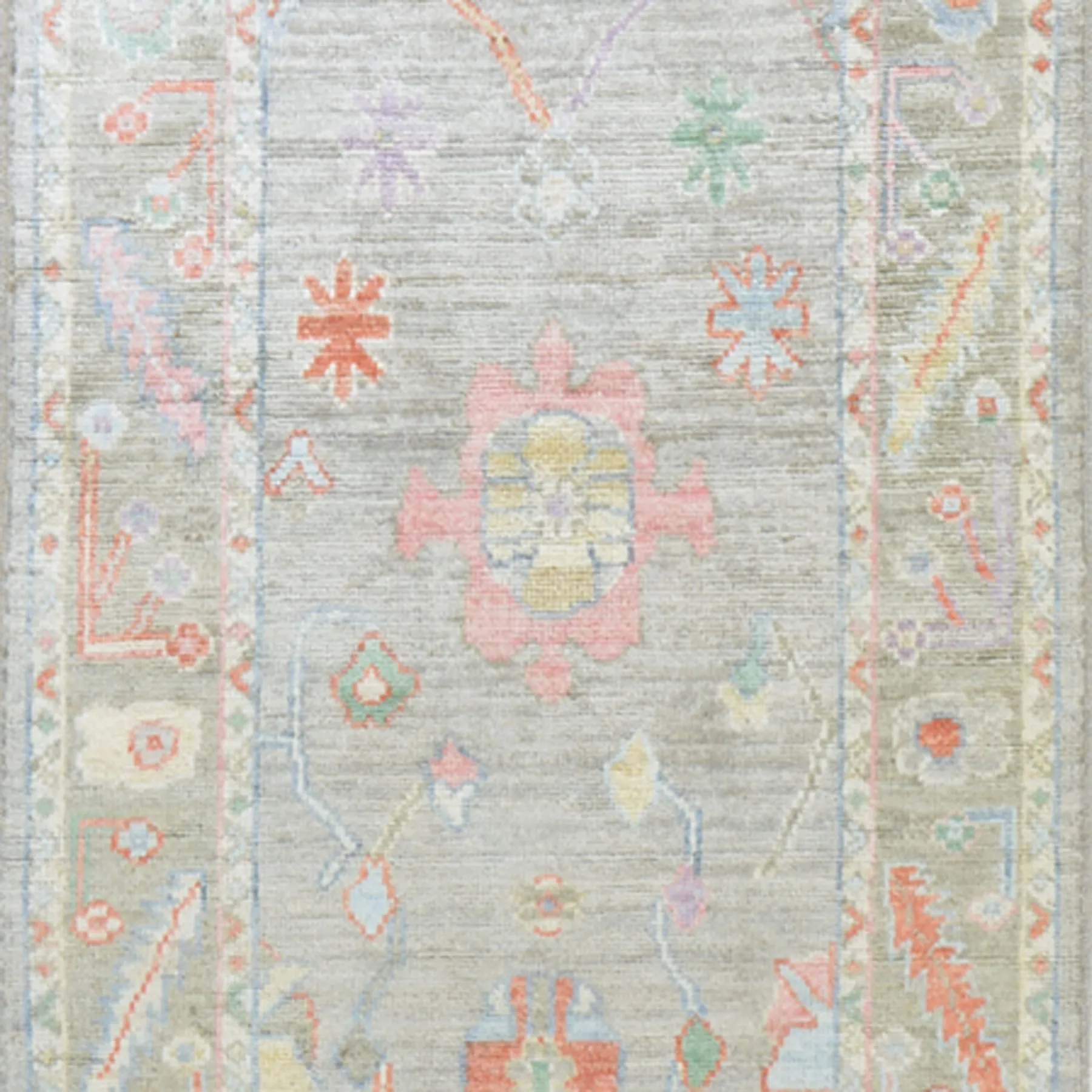 Hand-Knotted Peshawar Oushak Design Handmade Wool Rug (Size 2.6 X 9.9) Cwral-7407