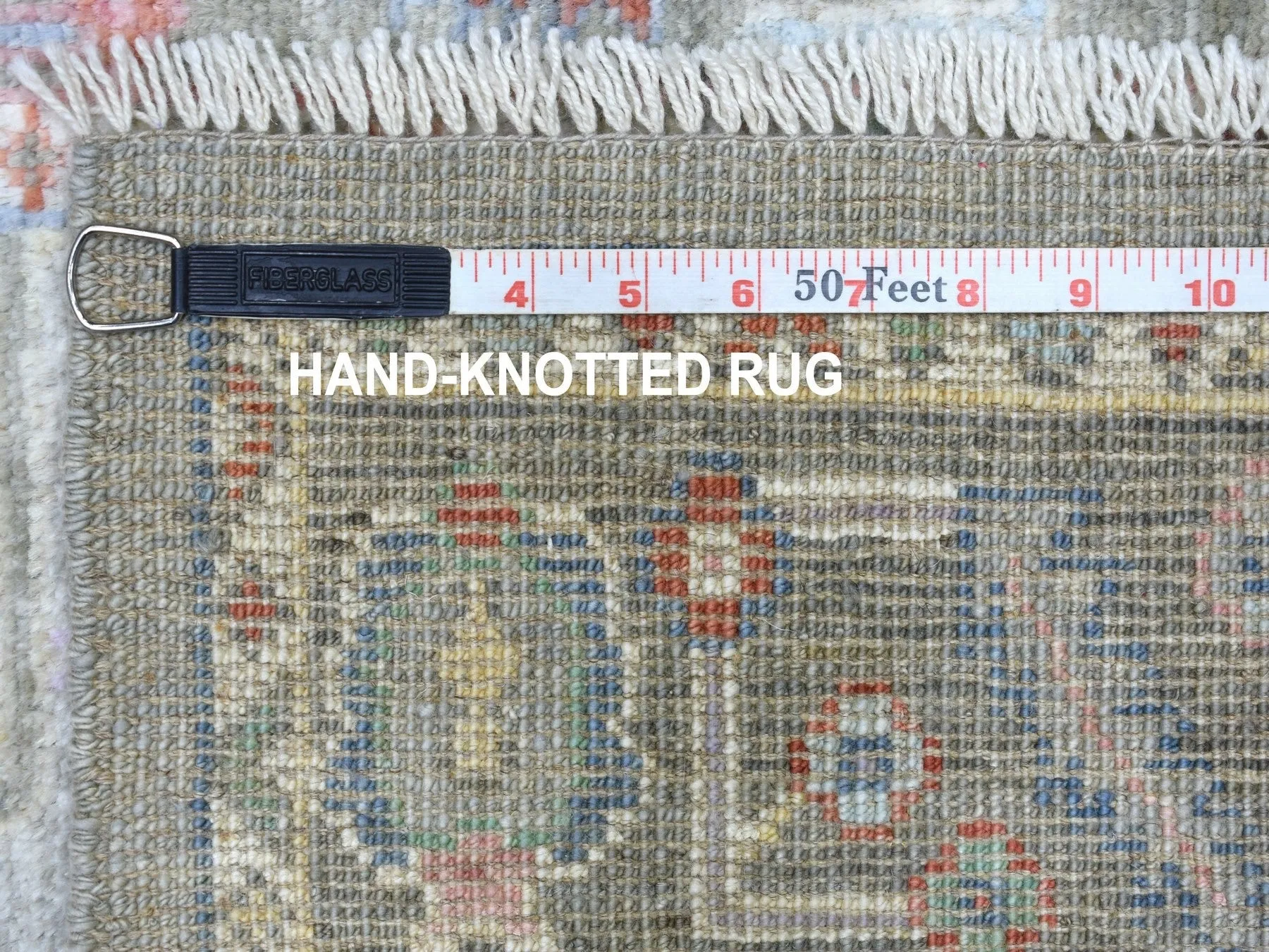 Hand-Knotted Peshawar Oushak Design Handmade Wool Rug (Size 2.6 X 9.9) Cwral-7407