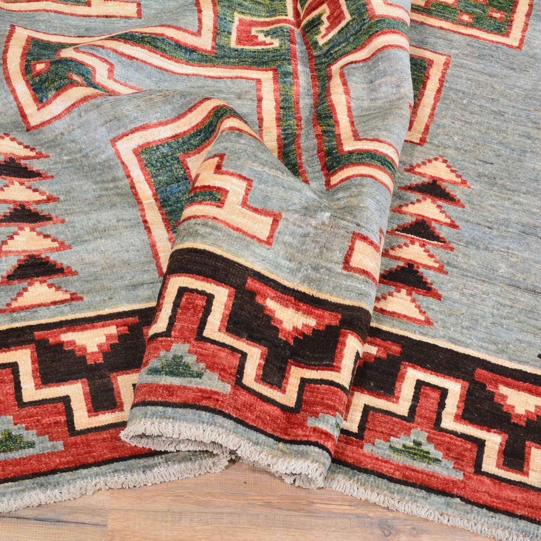Hand-Knotted Peshawar Southwestern Design Handmade Wool Rug (Size 10.4 X 13.6) Cwral-9936