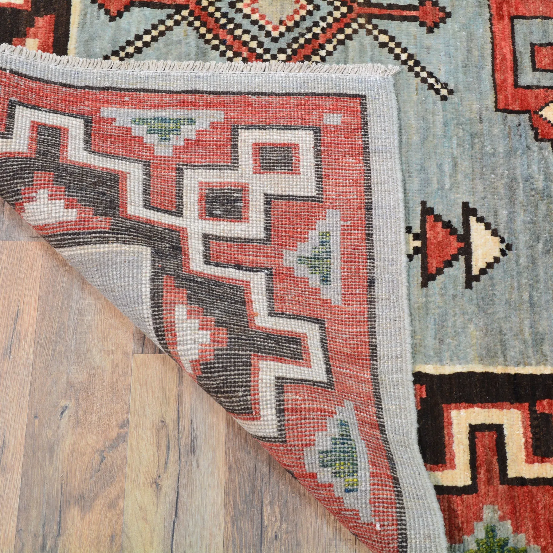 Hand-Knotted Peshawar Southwestern Design Handmade Wool Rug (Size 10.4 X 13.6) Cwral-9936