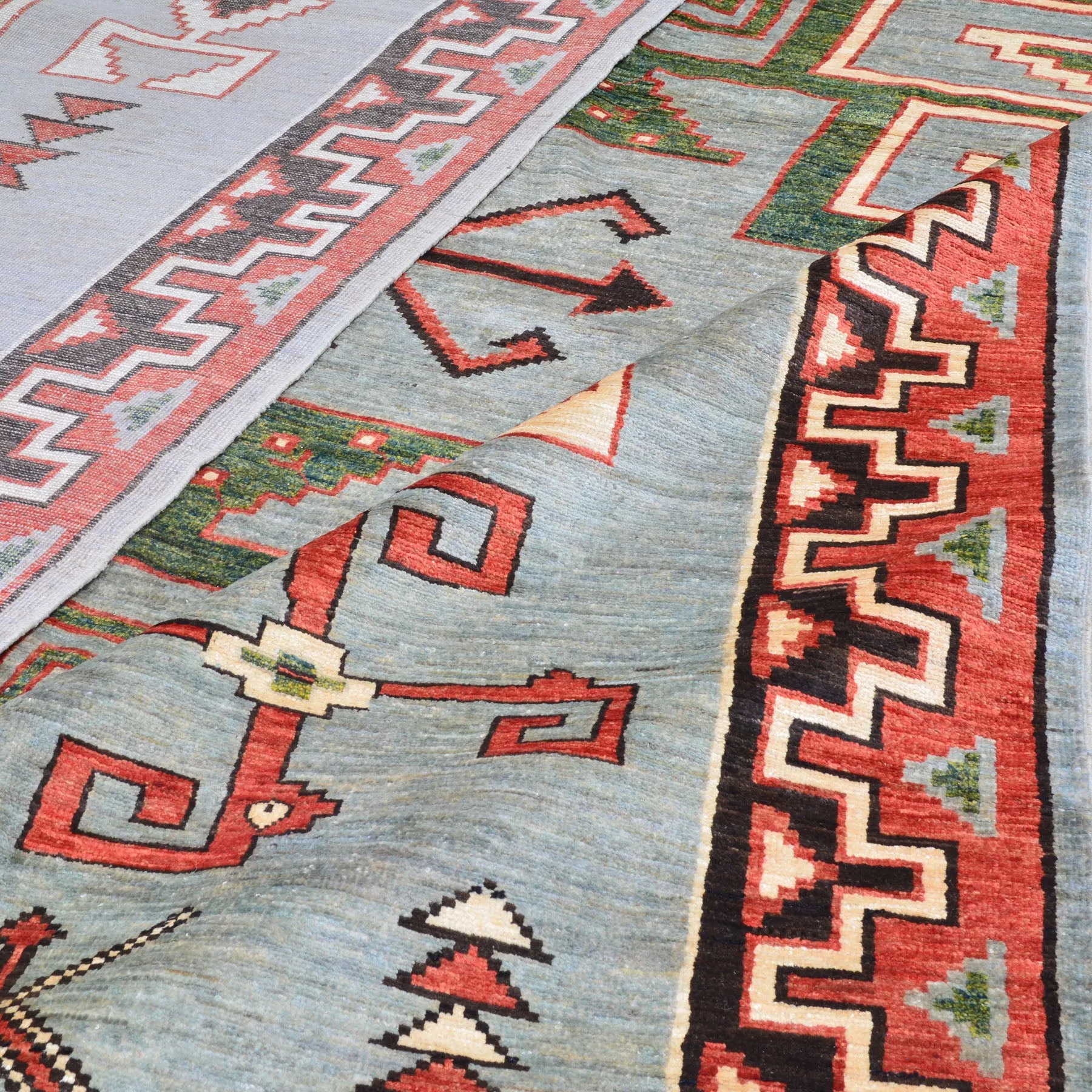 Hand-Knotted Peshawar Southwestern Design Handmade Wool Rug (Size 10.4 X 13.6) Cwral-9936