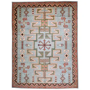 Hand-Knotted Peshawar Southwestern Design Handmade Wool Rug (Size 10.4 X 13.6) Cwral-9936