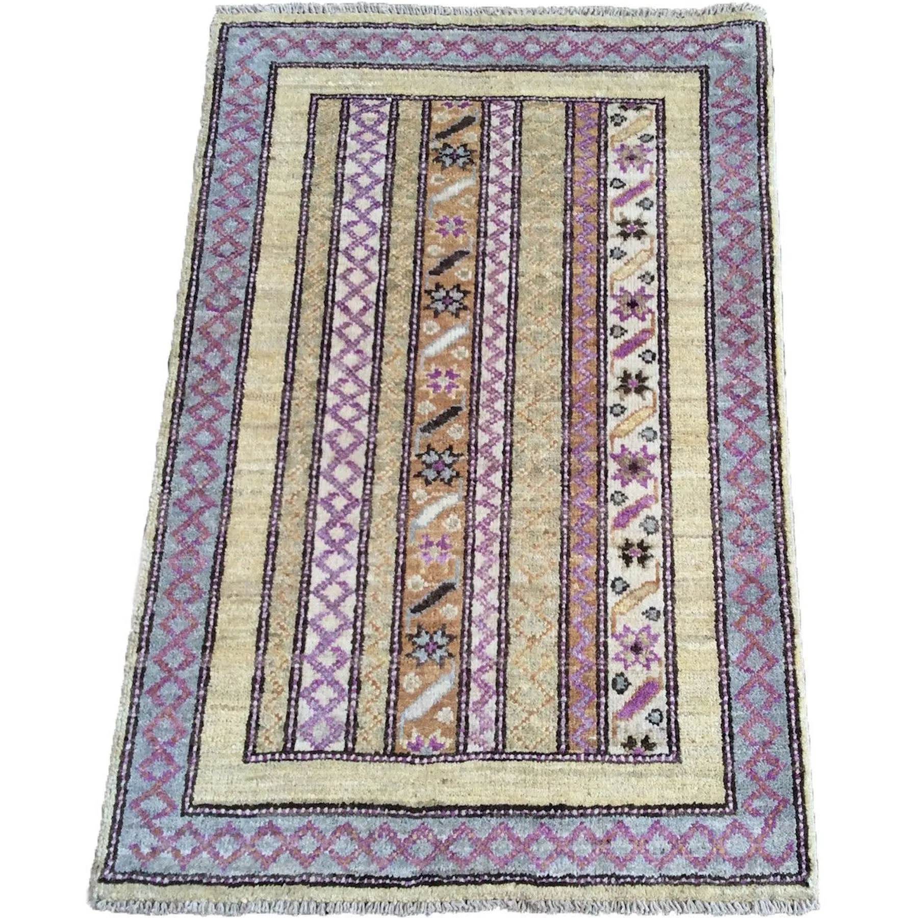 Hand-Knotted Peshawar Traditional Design Handmade Wool Rug (Size 2.0 X 3.0) Brrsf-1023