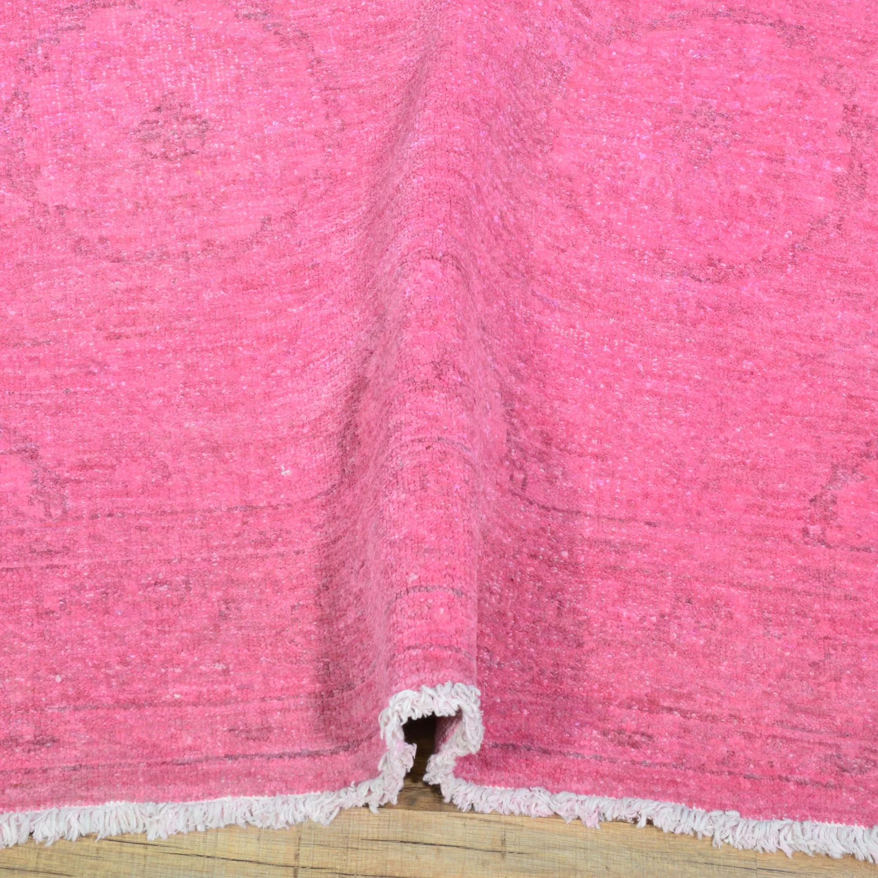 Hand-Knotted Pink Overdyed Chobi Wool Handmade Rug (Size 4.1 X 6.1) Brral-495