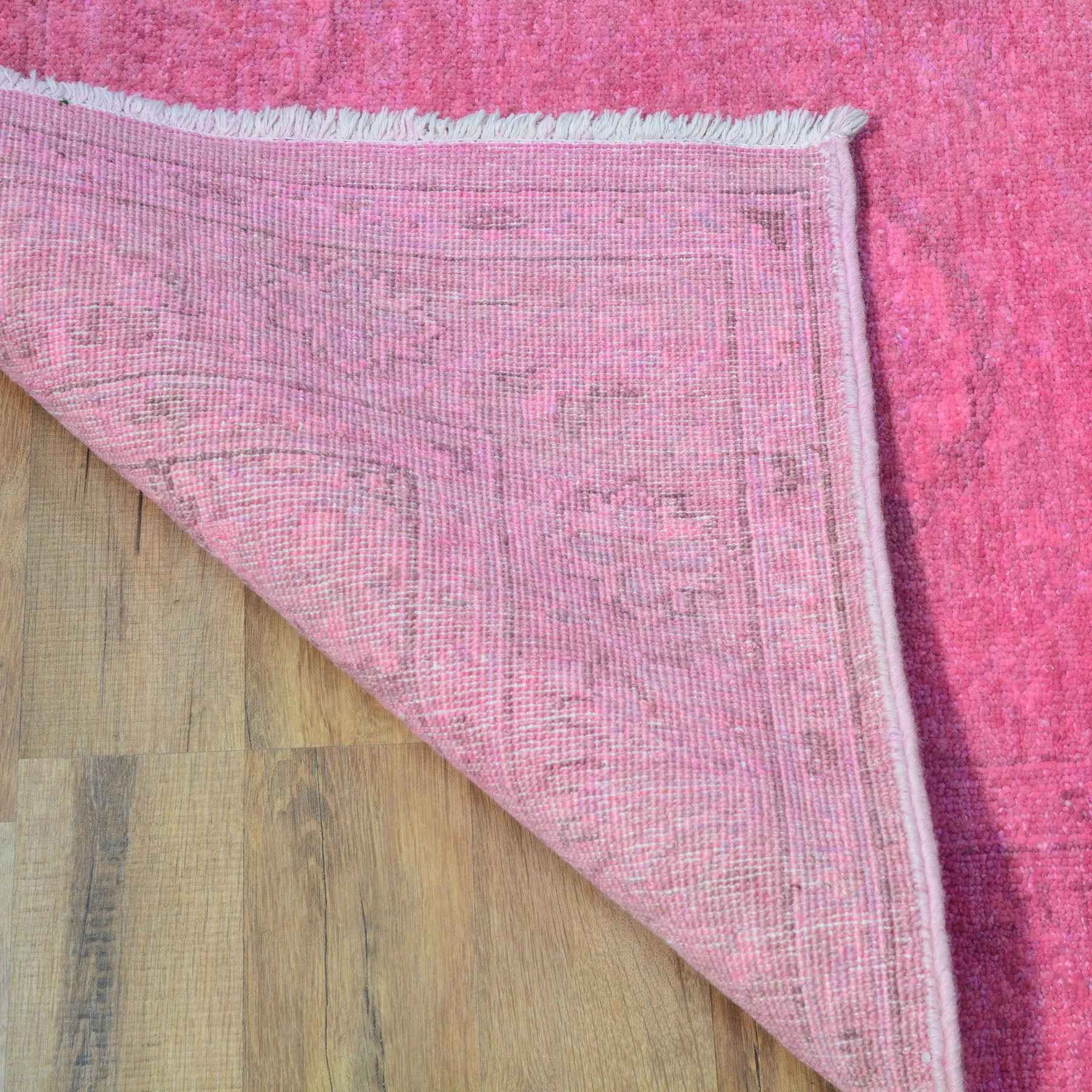 Hand-Knotted Pink Overdyed Chobi Wool Handmade Rug (Size 4.1 X 6.1) Brral-495