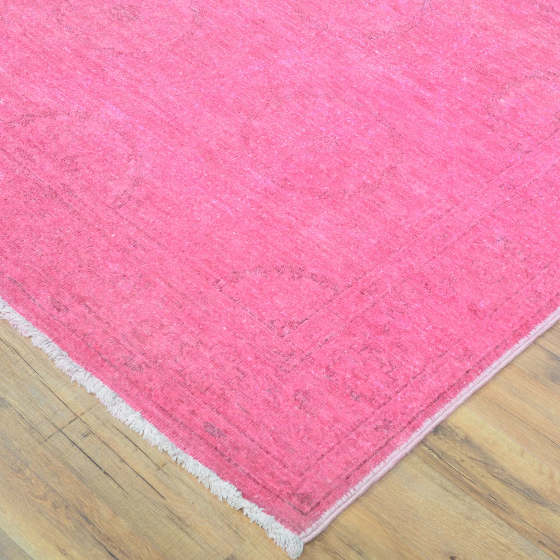 Hand-Knotted Pink Overdyed Chobi Wool Handmade Rug (Size 4.1 X 6.1) Brral-495