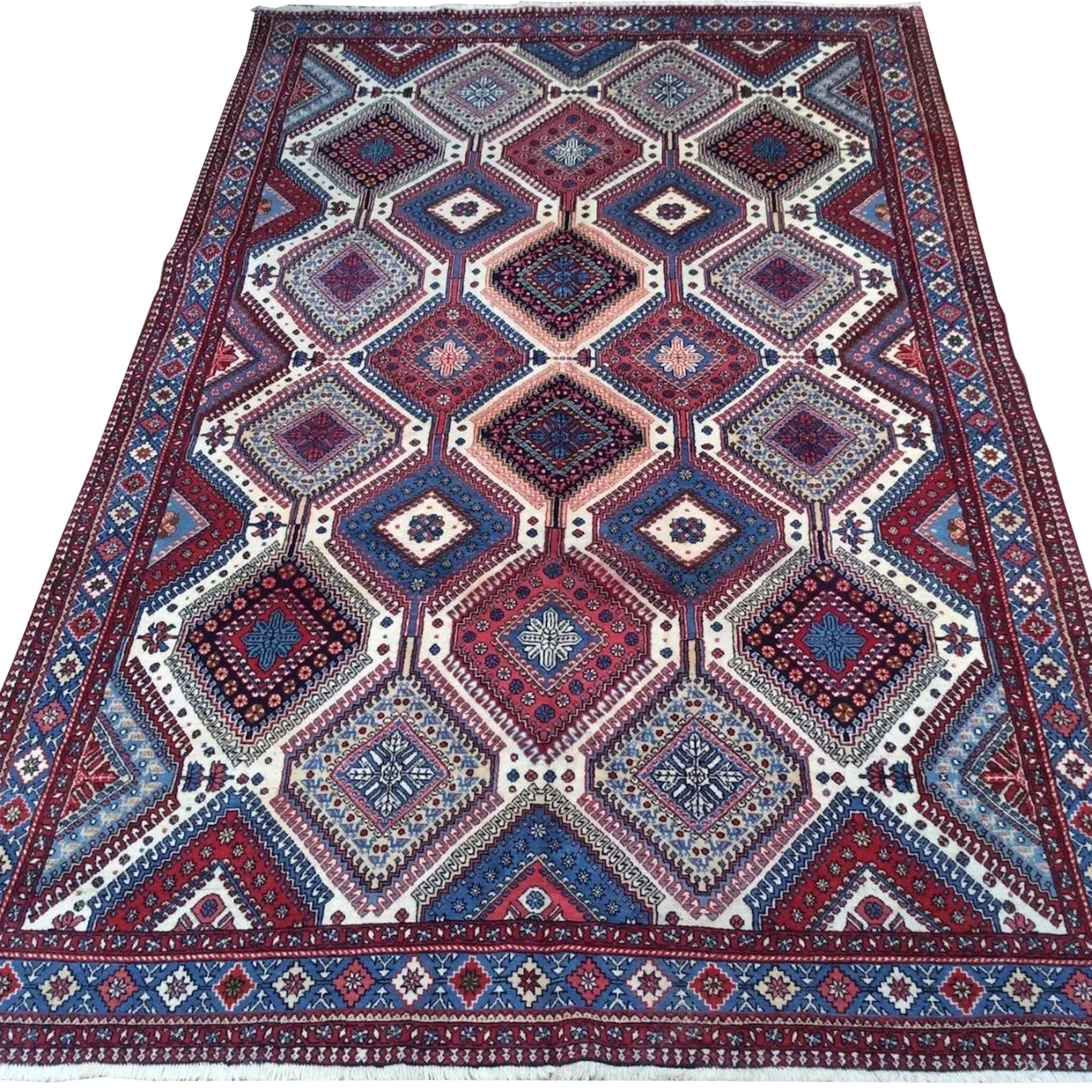 Hand-Knotted Pre Owned Tribal Wool Rug (Size 6.6 X 10.5) Brrsf-357