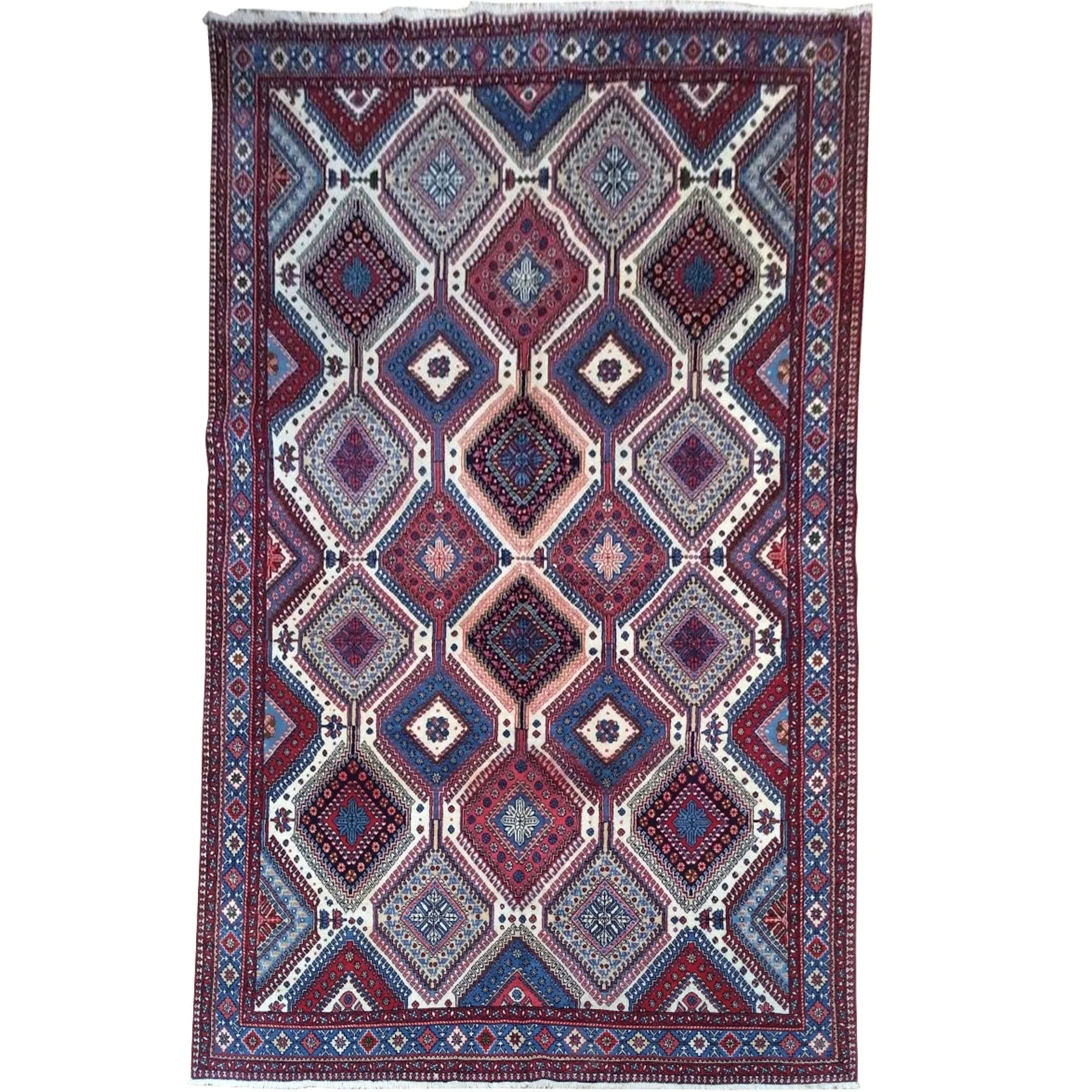 Hand-Knotted Pre Owned Tribal Wool Rug (Size 6.6 X 10.5) Brrsf-357