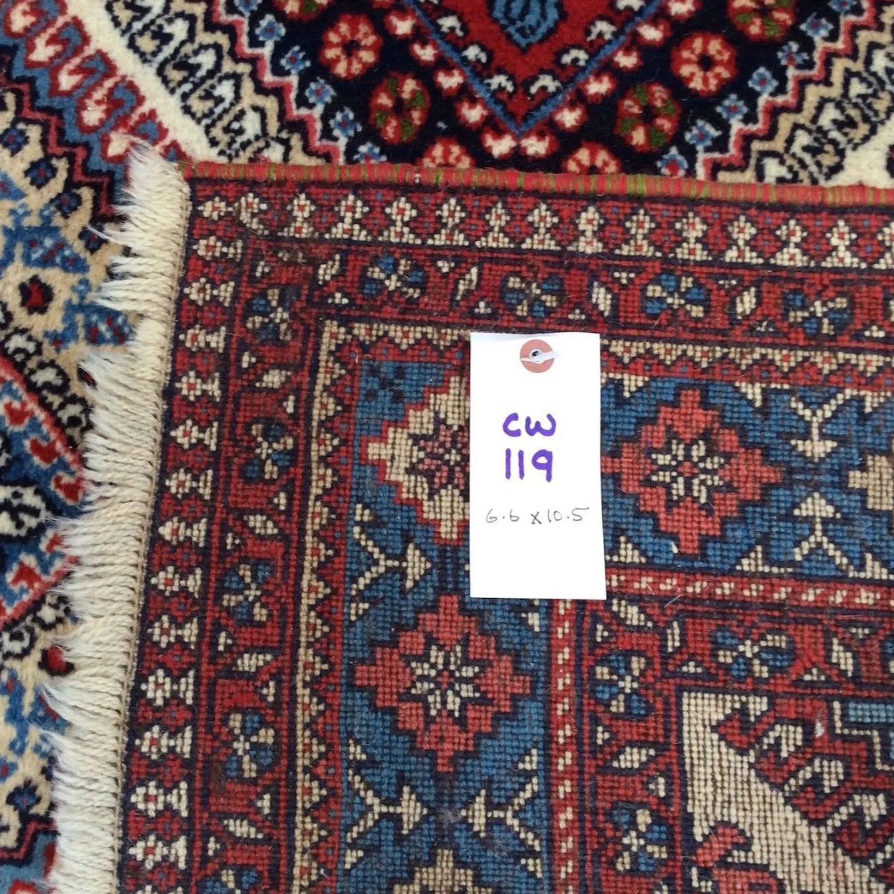 Hand-Knotted Pre Owned Tribal Wool Rug (Size 6.6 X 10.5) Brrsf-357
