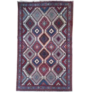 Hand-Knotted Pre Owned Tribal Wool Rug (Size 6.6 X 10.5) Brrsf-357