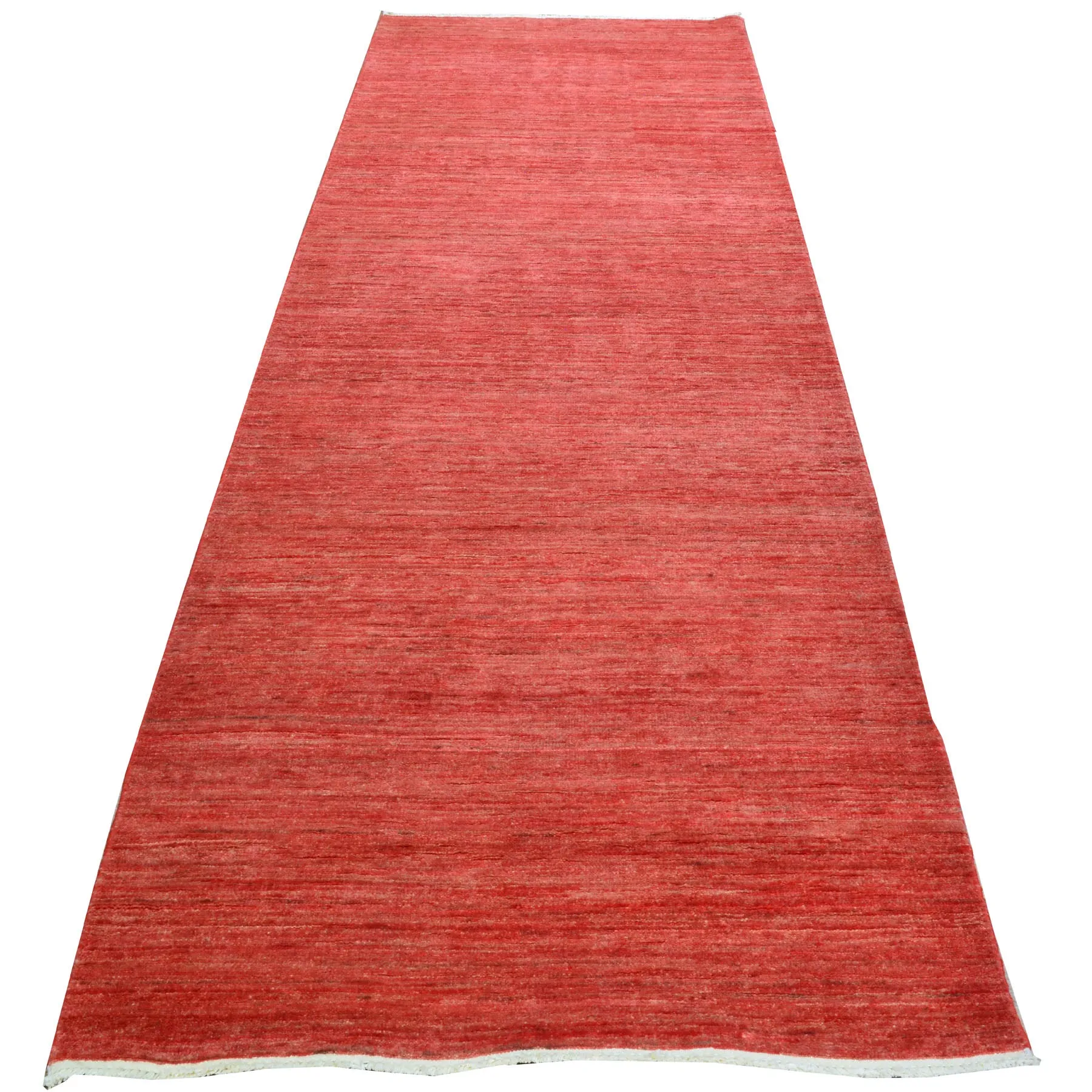 Hand-Knotted Red Contemporary Handmade Wool Rug (Size 2.9 X 9.11) Cwral-8766
