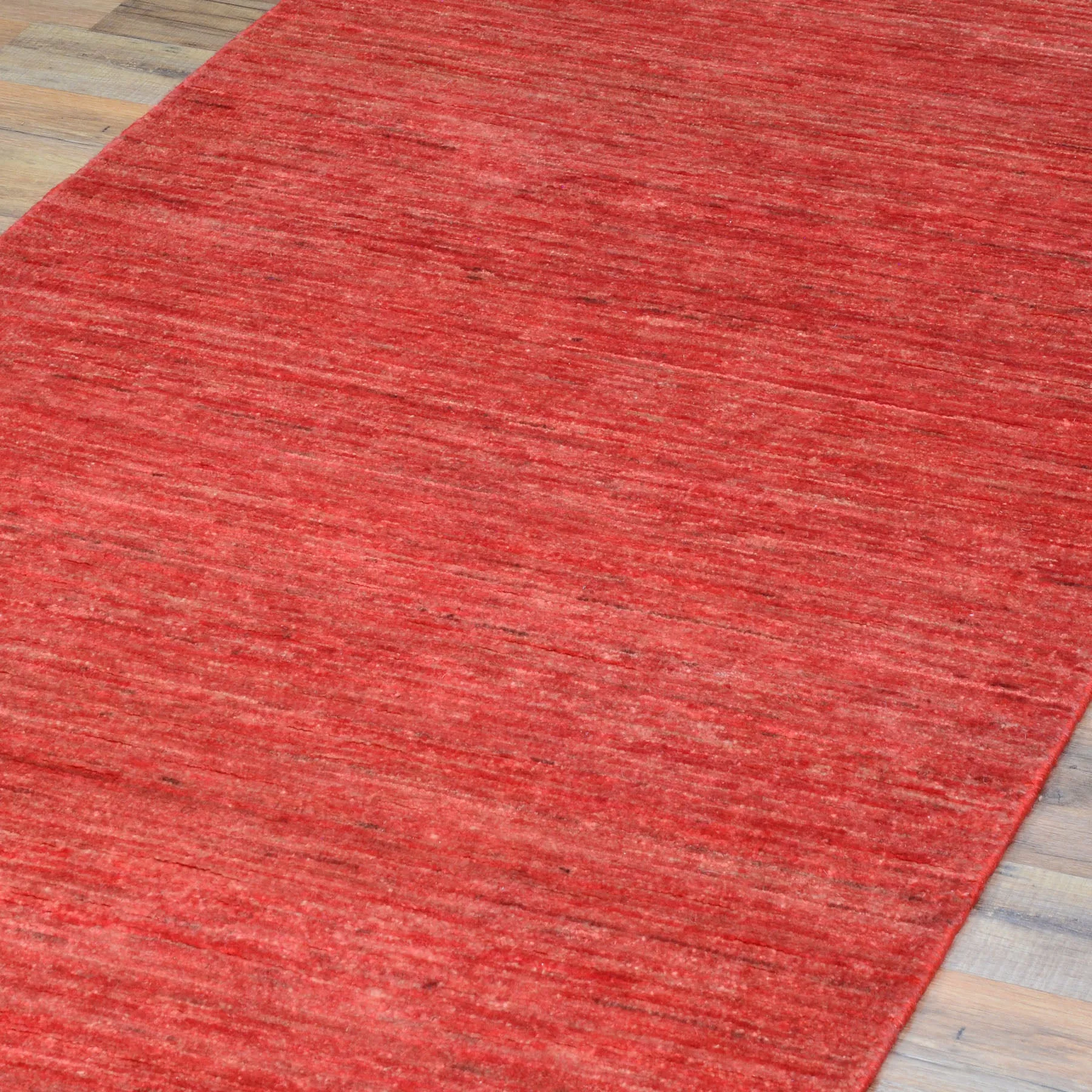 Hand-Knotted Red Contemporary Handmade Wool Rug (Size 2.9 X 9.11) Cwral-8766