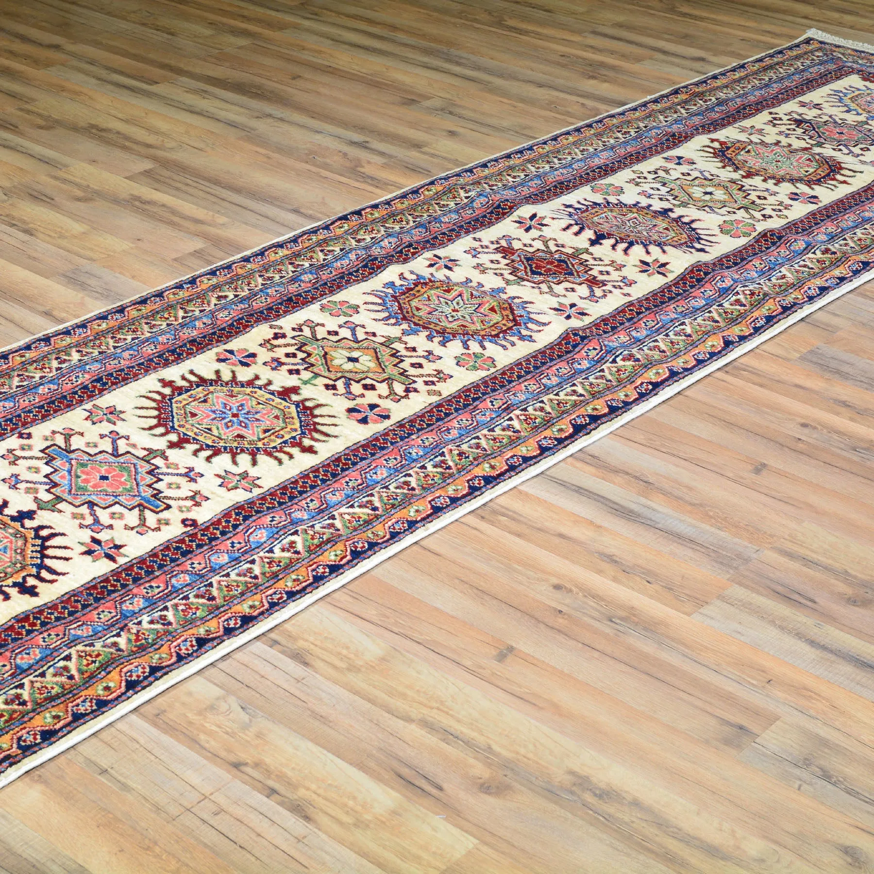 Hand-Knotted Super Kazak Caucasian Design 100% Wool Rug (Size 2.7 X 9.10) Brral-5397