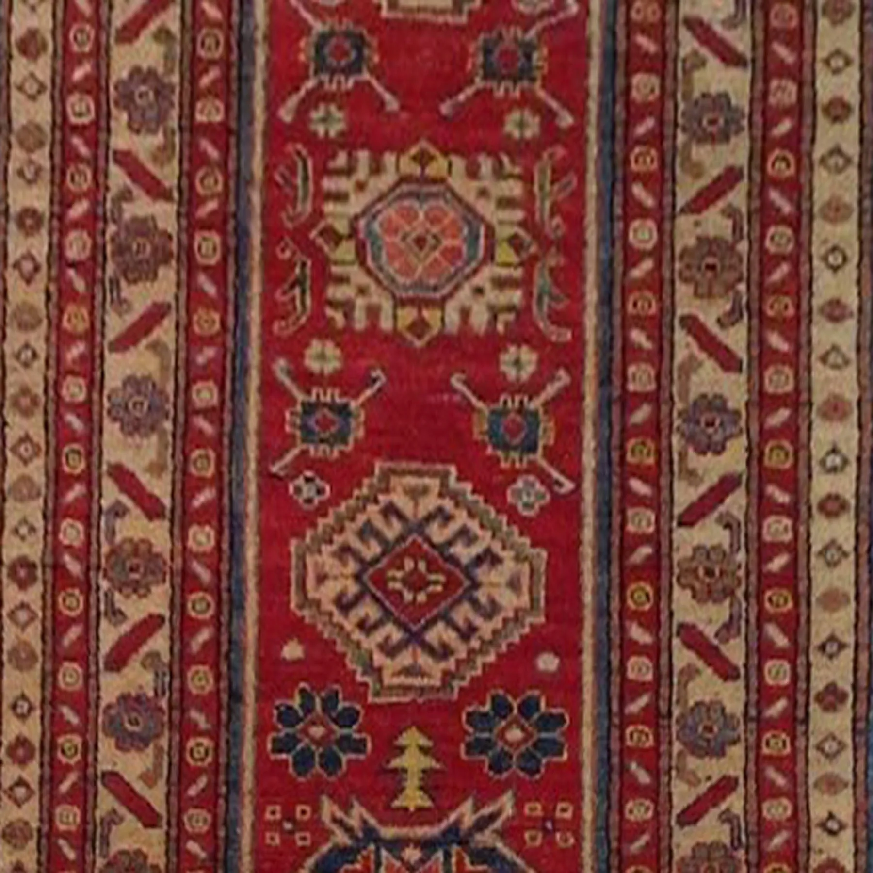 Hand-Knotted Super Kazak Design 100% Wool Rug Handmade (Size 2.9 X 10.9) Brral-1746