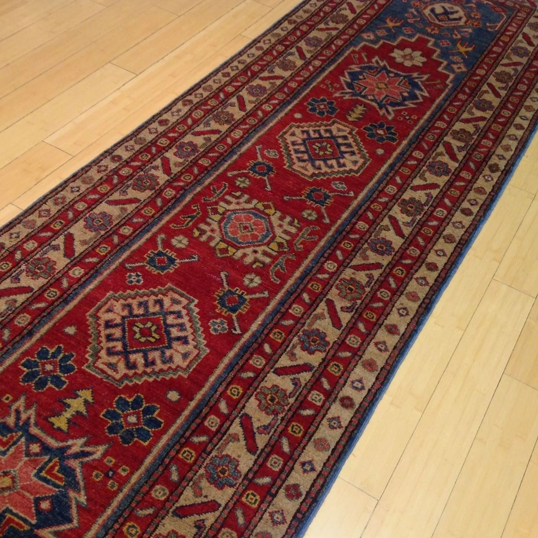 Hand-Knotted Super Kazak Design 100% Wool Rug Handmade (Size 2.9 X 10.9) Brral-1746