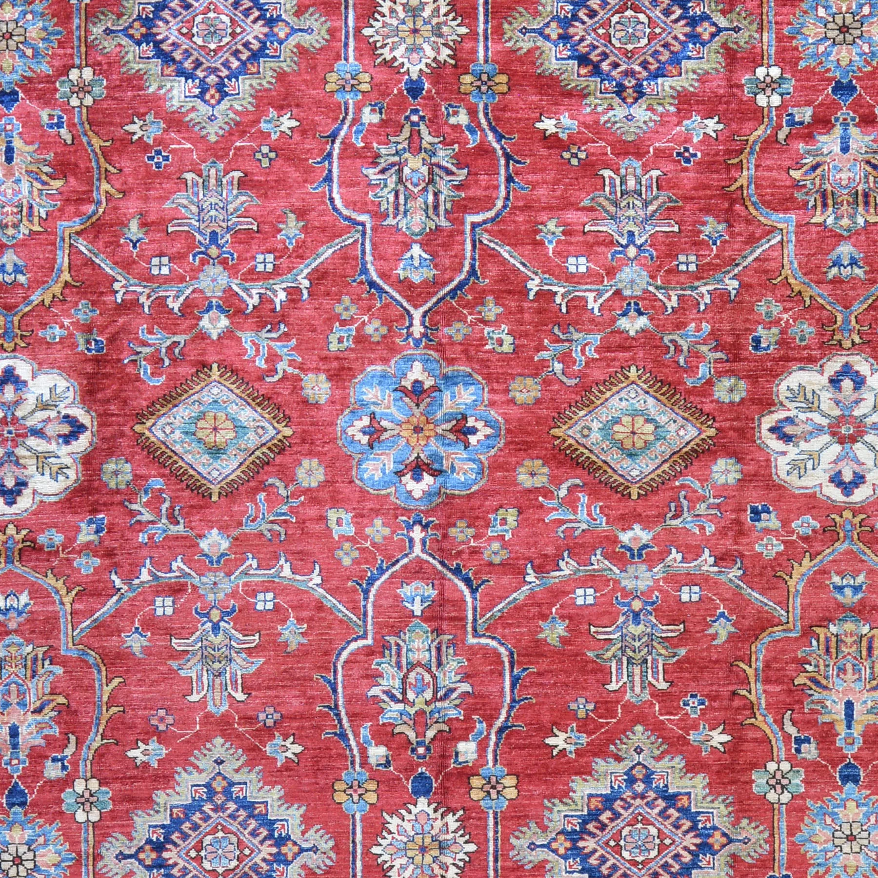 Hand-Knotted Super Kazak Design 100% Wool Rug (Size 9.10 X 14.0) Cwral-6027
