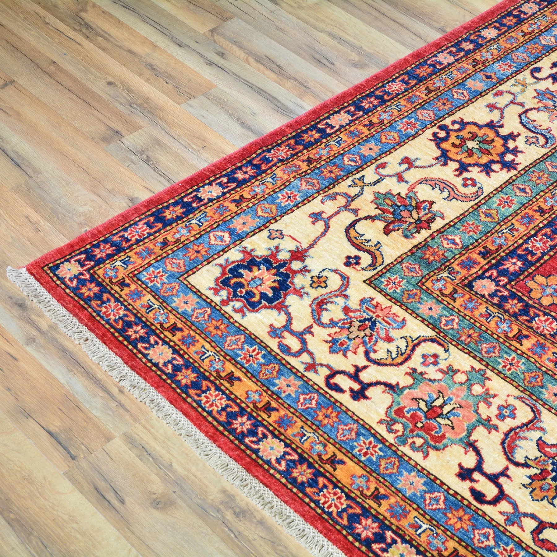 Hand-Knotted Super Kazak Design 100% Wool Rug (Size 9.10 X 14.0) Cwral-6027