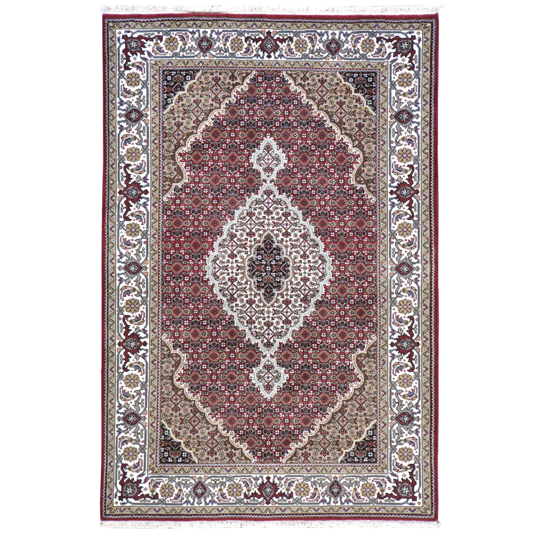Hand-Knotted Tabriz Design Handmade Wool Rug (Size 4.1 X 6.1) Brral-4695