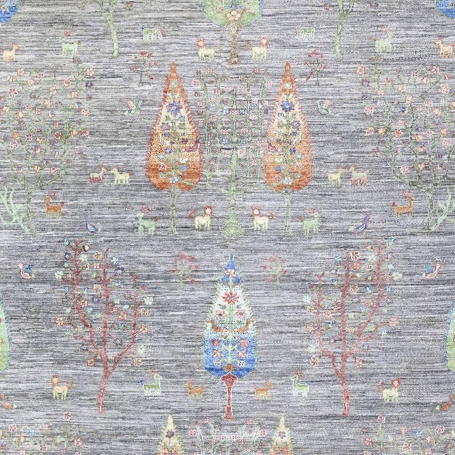 Hand-Knotted Tree Willow Design Modern Handmade Wool Rug (Size 8.0 X 9.5) Cwral-10563