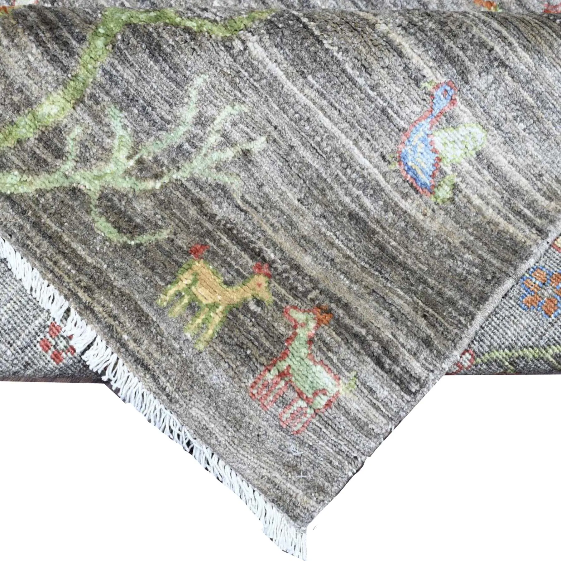 Hand-Knotted Tree Willow Design Modern Handmade Wool Rug (Size 8.0 X 9.5) Cwral-10563
