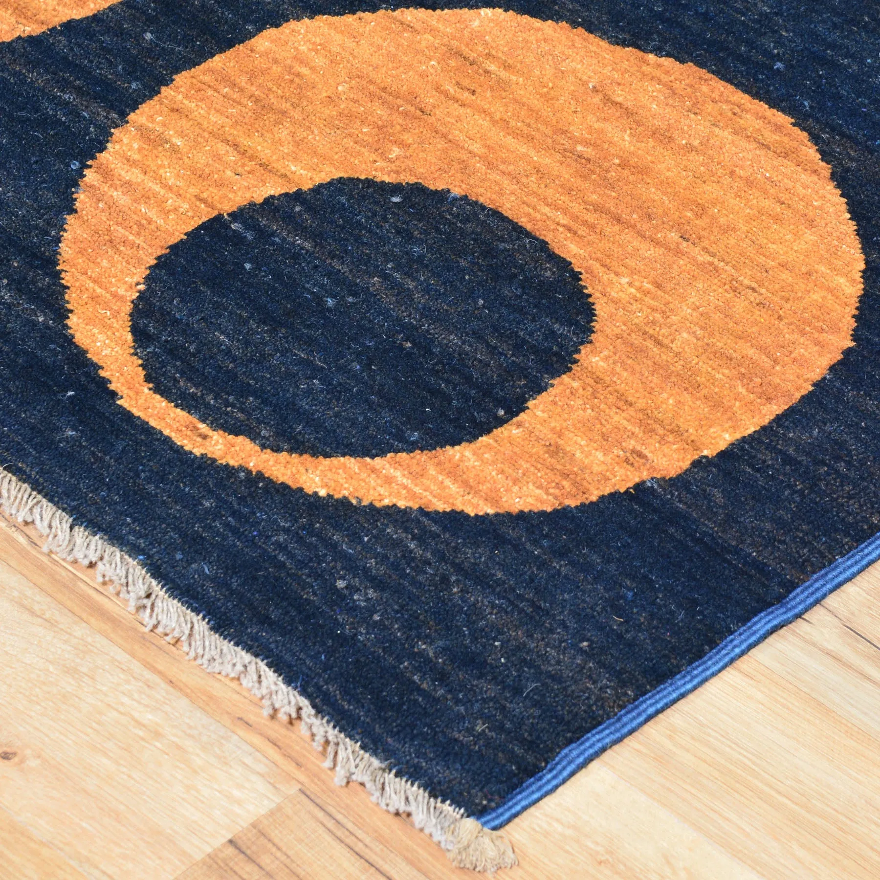 Hand-Knotted Tribal Gabbeh Modern Eye Ball Design Rug (Size 6.6 X 8.9) Brral-348