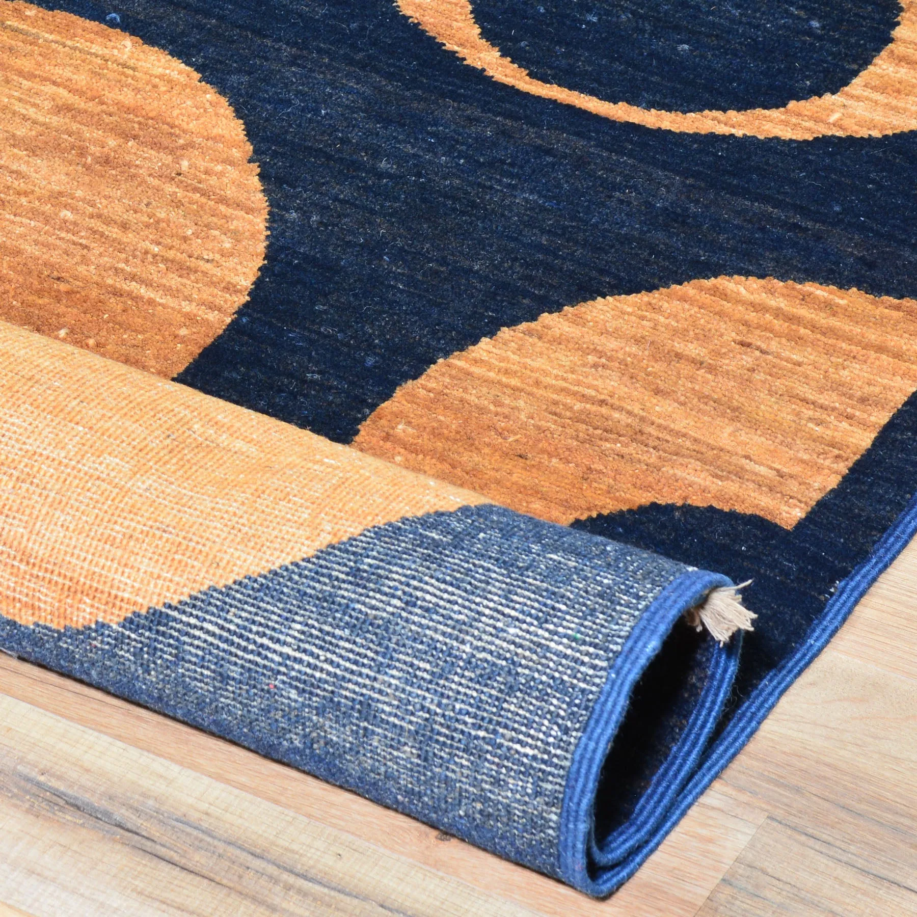 Hand-Knotted Tribal Gabbeh Modern Eye Ball Design Rug (Size 6.6 X 8.9) Brral-348
