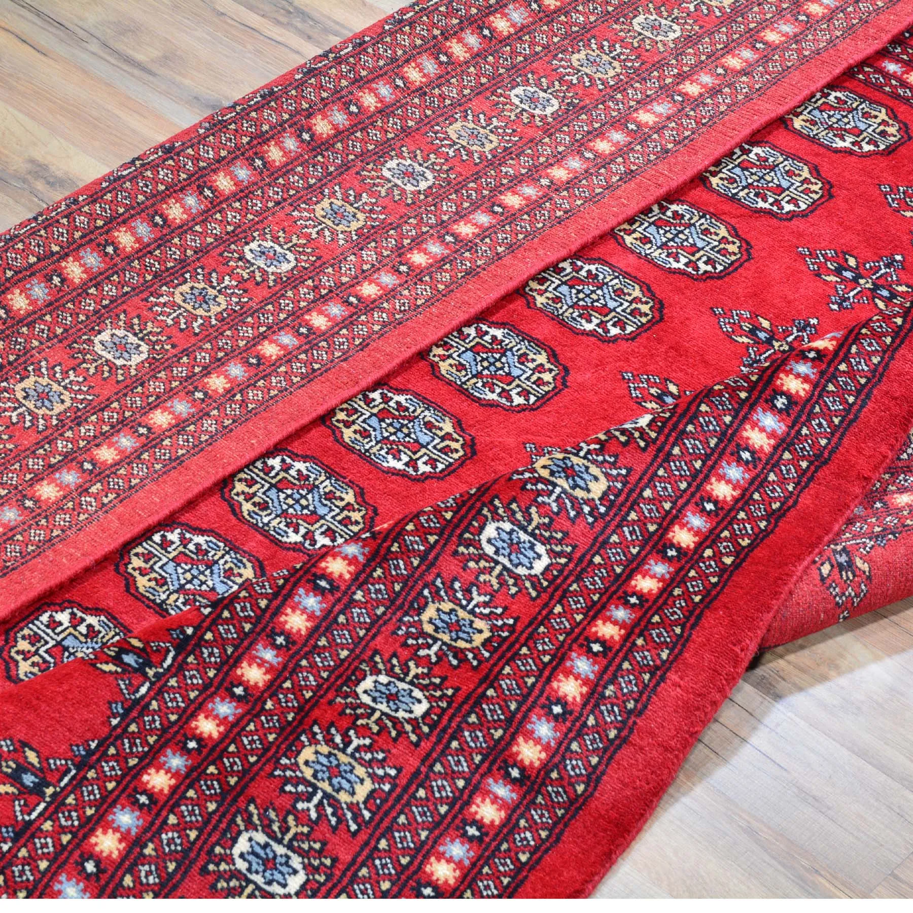 Hand-Knotted Tribal Jaldar Bokhara Design Wool Rug (Size 5.6 X 7.10) Brral-3963