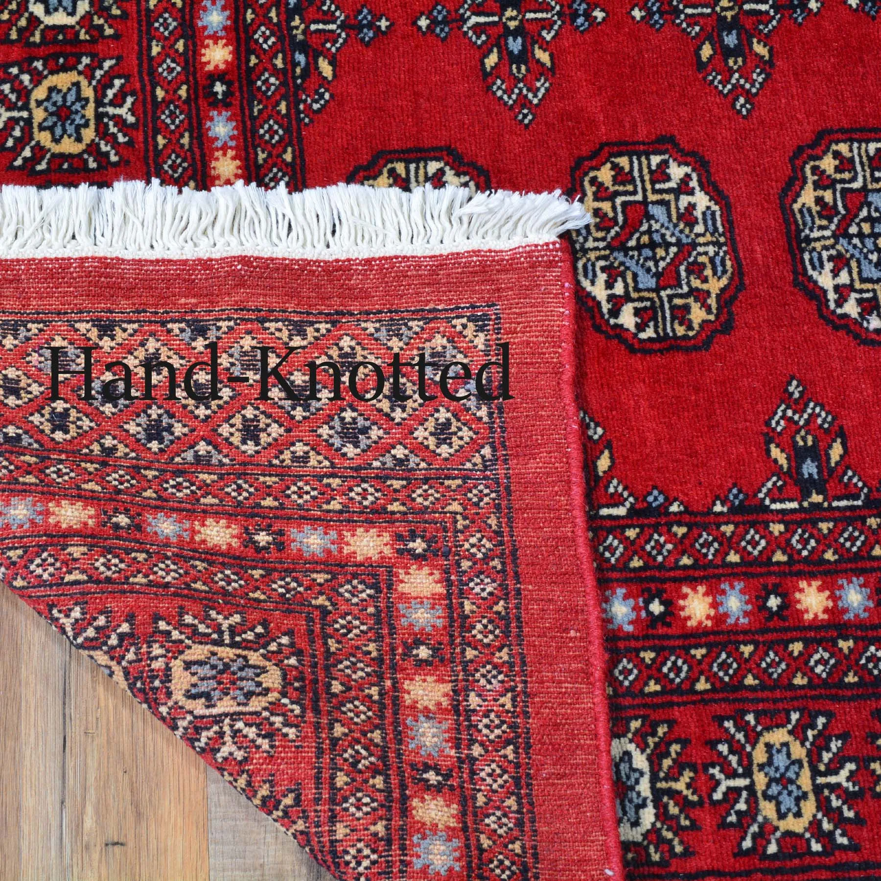 Hand-Knotted Tribal Jaldar Bokhara Design Wool Rug (Size 5.6 X 7.10) Brral-3963