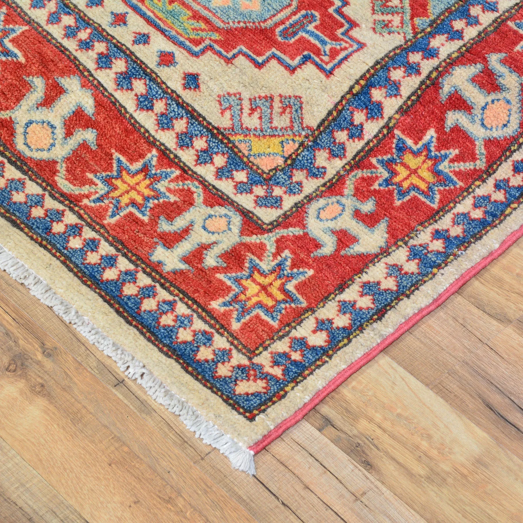 Hand-Knotted Tribal Kazak Caucasian Design 100% Wool Rug (Size 2.9 X 9.10) Brral-1719