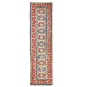 Hand-Knotted Tribal Kazak Caucasian Design 100% Wool Rug (Size 2.9 X 9.10) Brral-1719