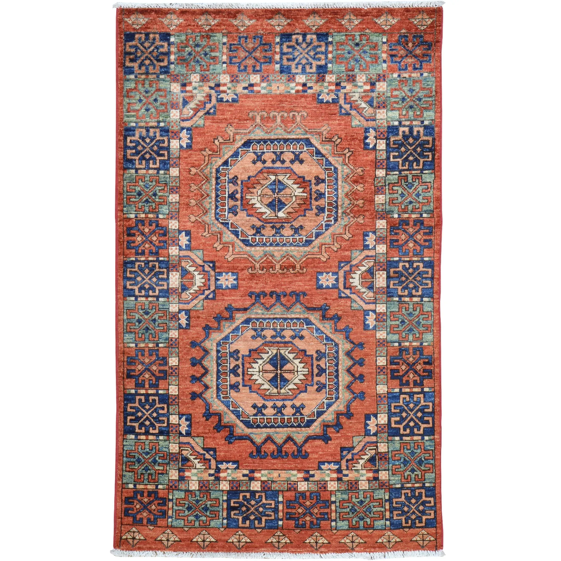 Hand-Knotted Tribal Peshawar Handmade Wool Rug (Size 3.1 X 5.0) Cwral-10848