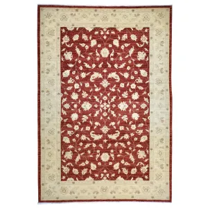 Hand-Knotted Tribal Peshawar Wool Traditional Design Rug (Size 6.2 X 9.0) Brral-3975