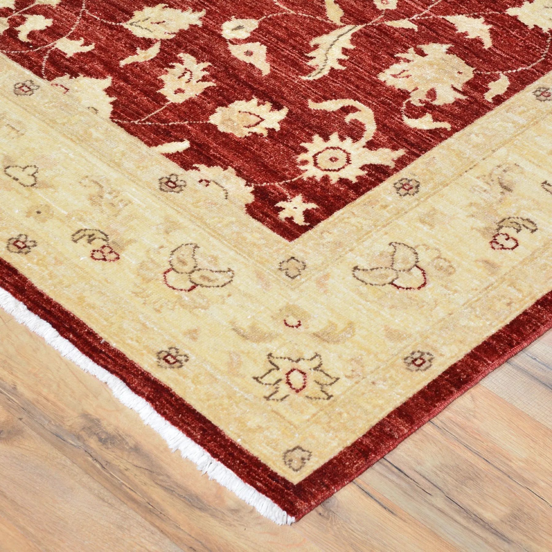 Hand-Knotted Tribal Peshawar Wool Traditional Design Rug (Size 6.2 X 9.0) Brral-3975