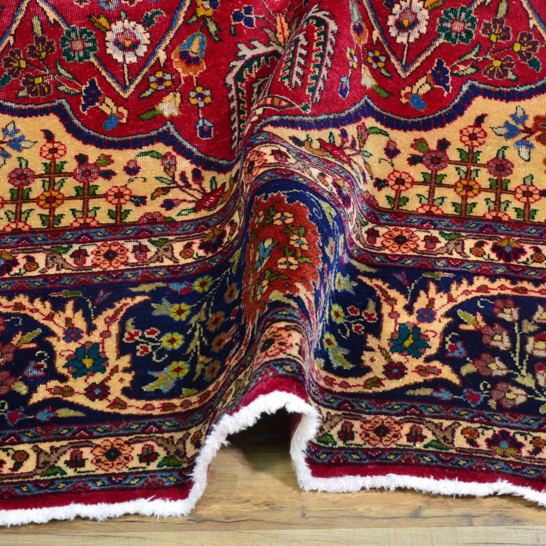 Hand-Knotted Tribal Vintage Persian Traditional Design Wool Rug (Size 9.4 X 12.6) Cwral-10524