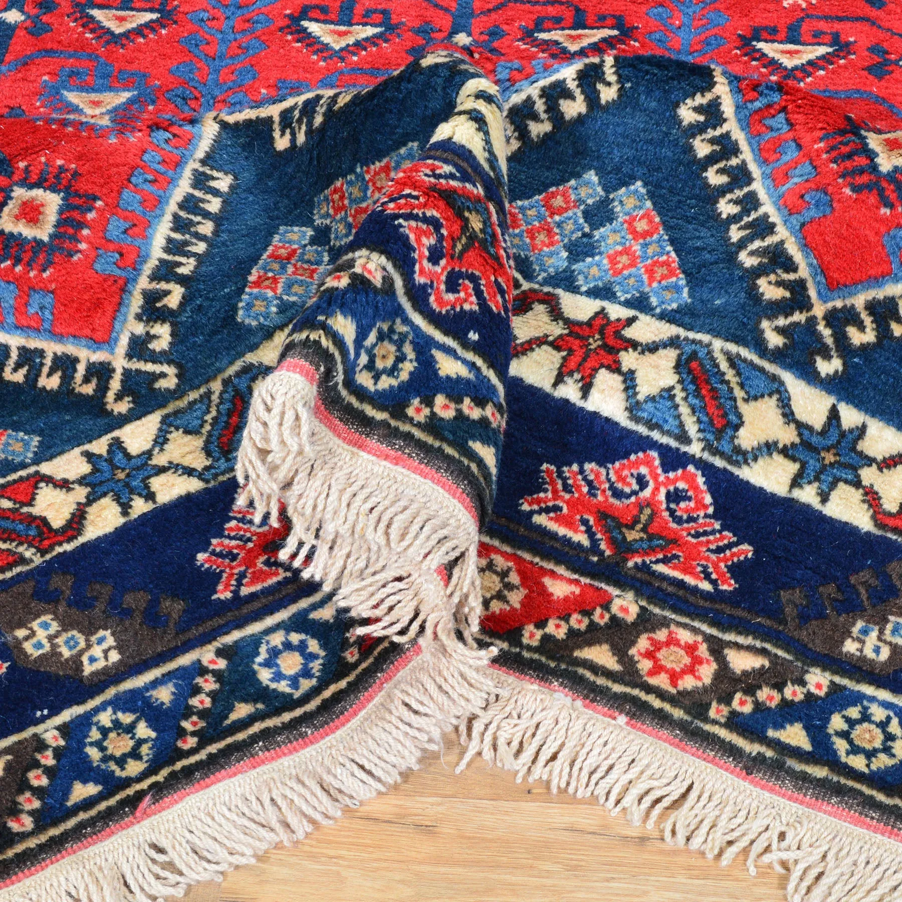 Hand-Knotted Turkish Taban Traditional Tribal Handmade Wool Rug (Size 6.7 X 10.2) Cwral-6816