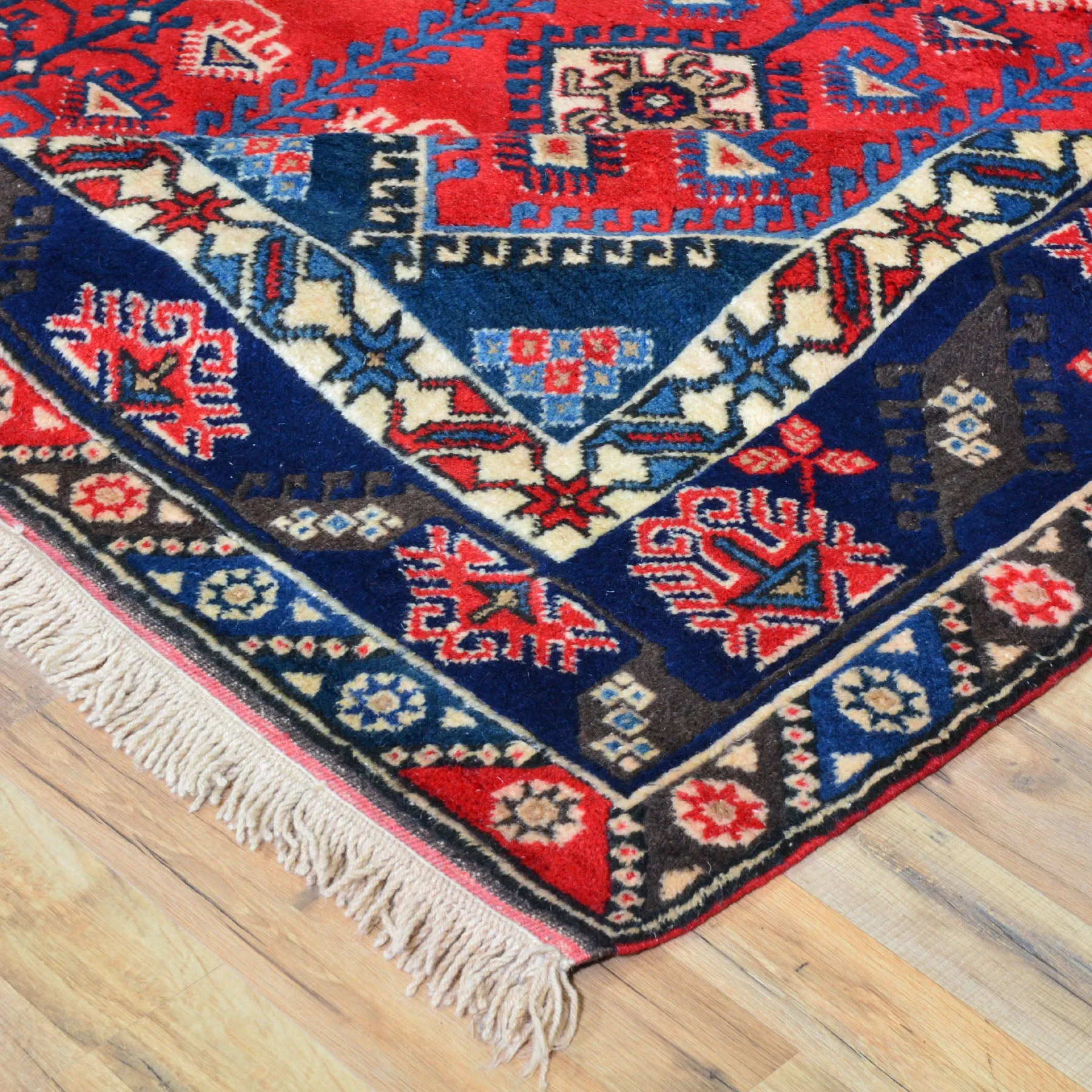 Hand-Knotted Turkish Taban Traditional Tribal Handmade Wool Rug (Size 6.7 X 10.2) Cwral-6816
