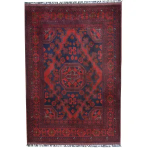 Hand-Knotted Turkmen Handmade Tribal Traditional Rug (Size 3.7 X 5.2) CWral-7764