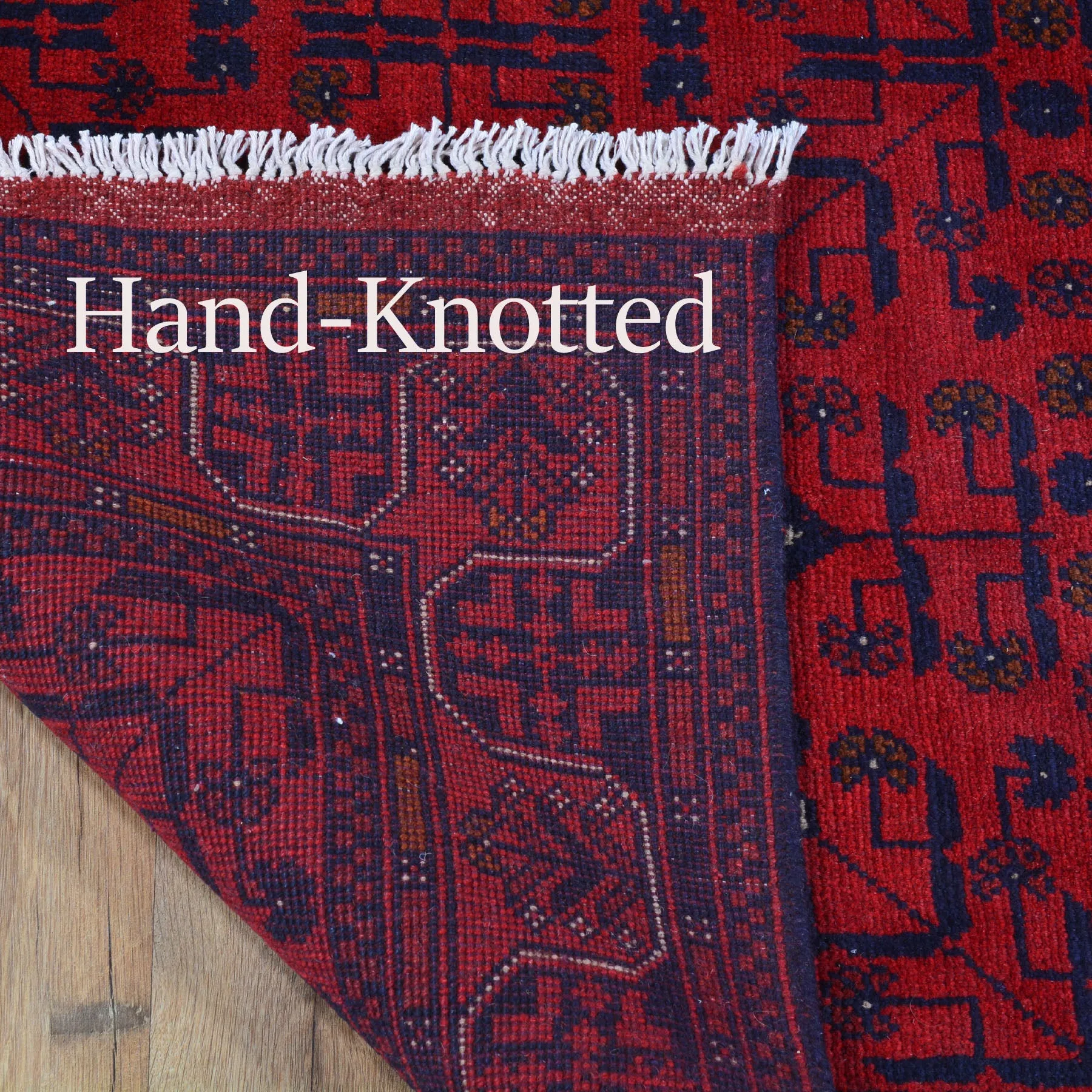 Hand-Knotted Turkmen Khal Mohamadi Design Handmade Wool Rug (Size 4.2 X 6.7) Cwral-6678