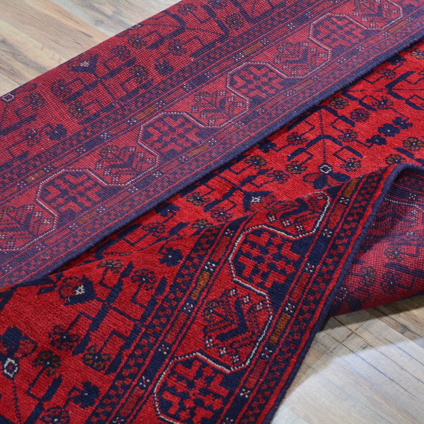 Hand-Knotted Turkmen Khal Mohamadi Design Handmade Wool Rug (Size 4.2 X 6.7) Cwral-6678