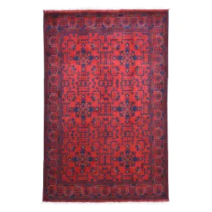 Hand-Knotted Turkmen Khal Mohamadi Design Handmade Wool Rug (Size 4.2 X 6.7) Cwral-6678