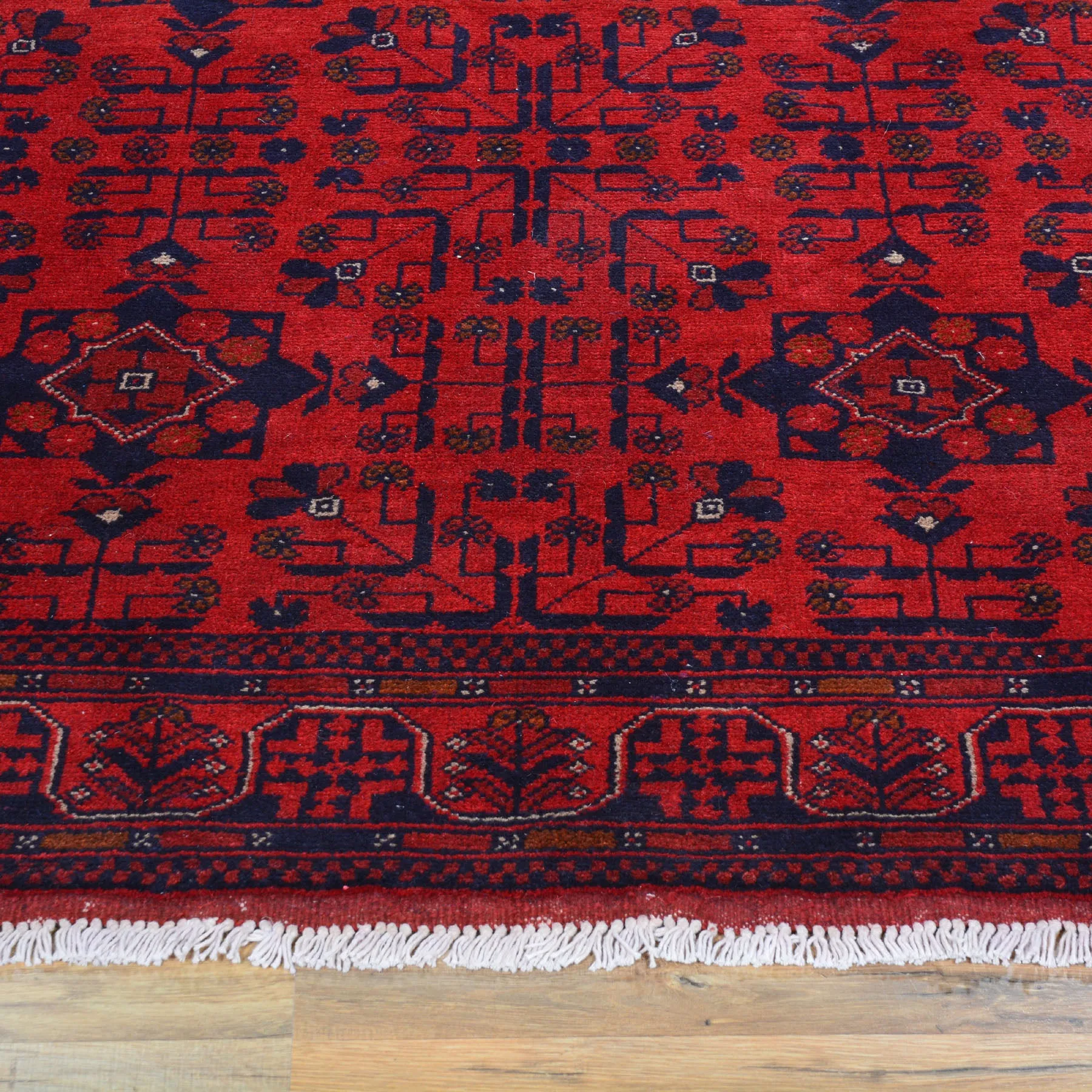 Hand-Knotted Turkmen Khal Mohamadi Design Handmade Wool Rug (Size 4.2 X 6.7) Cwral-6678